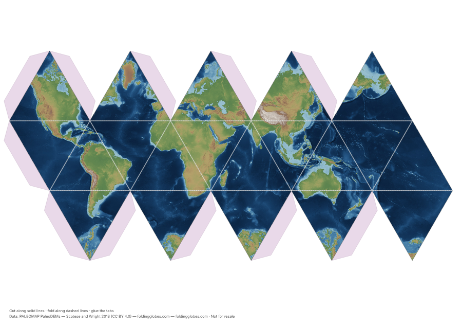 Earth Today folding globe net