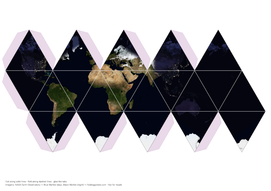 Noon in January folding globe net