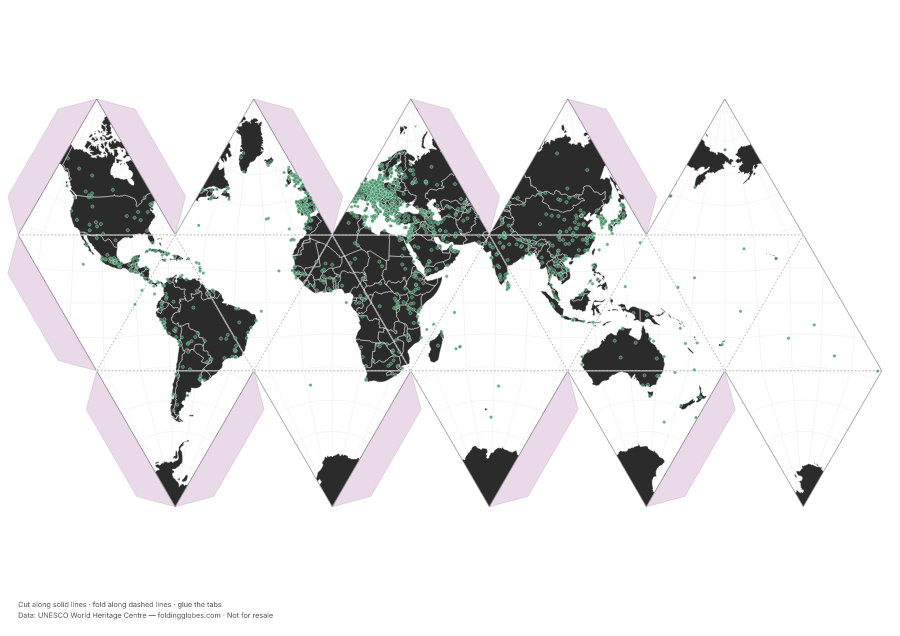 World Heritage folding globe net